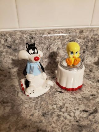 Vintage Sylvester & Tweety Bird Looney Tunes Salt And Pepper Shakers