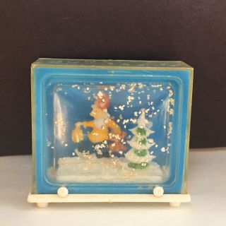 Vintage 1960s Christmas Snow Globe