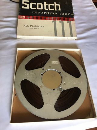 Vintage Scotch 1/4 " X 10 1/2 " All Purpose Recording Tape Metal Reel