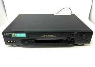 Sony Slv - N71 Vcr 4 - Head Vhs Player Hifi Video Cassette Recorder No Remote