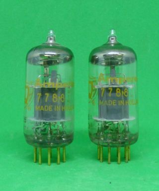 Matched Pair Amperex Pq 7788 Gold Pin Vacuum Tubes High End Stereo,  Amps Look
