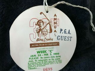 Bing Crosby National Pro - Am Passes,  1975 And 1980