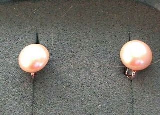 " Small Button Pearl " Clip Earrings - Sarah Coventry Jewelry - Sara Cov - Vtg