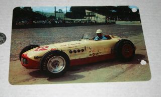 Vintage Jumbo 6 X 9 Post Card Indy 500 Don Freeland Estes Special 1955 Holes