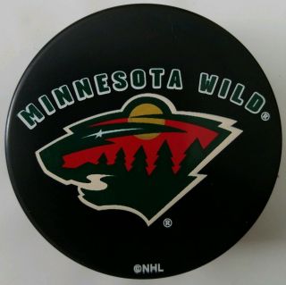 Minnesota Wild Nhl Inglasco Old Style Logo Official Hockey Puck