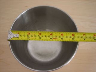 VINTAGE GE STAINLESS STEEL USA HEAVY STURDY 1.  5 QT MIXING BOWL 3