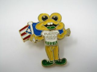 Vintage Collectible Pin: Puerto Rico Frog Design