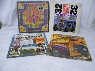 Vintage Set Of 4 The Beach Boys Records