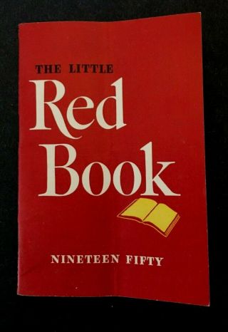 Vintage Little Red Book N Y Telephone Co 1950 Diary Memo Yellow Pages