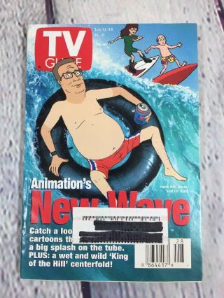Vintage 1997 July 12 - 18 Tv Guide - Animation King Of The Hill On Cover