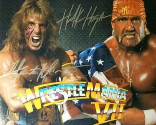 Reprint - Ultimate Warrior - Hulk Hogan Signed Autographed 8 X 10 Photo Rp