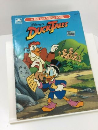 Vintage Duck Tales Coloring Book (1990) Disney Big Golden Book 013