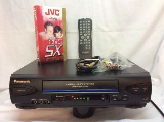 Panasonic Pv - V4522 Vcr Hifi Stereo Omnivision Tape,  Cables,  Remote Bundle