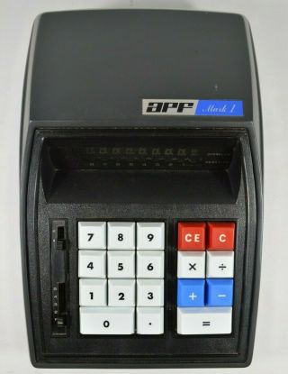 Vintage 1970 ' s APF Mark 1 Neon Tube Calculator Series E Great 3