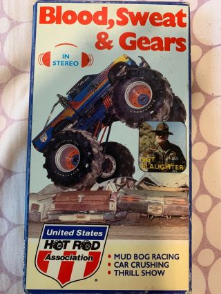 Blood Sweat & Gears United States Hot Rod Association Vintage 1990s Vhs Tape