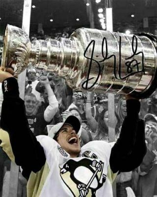 Sidney Crosby Pittsburgh Penguins Stanley Cup Signed Photo Autograph Reprint
