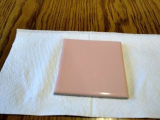 Old Vintage Pink Reclaimed 4.  25 X 4.  25 Square Pastel Pink Bathroom Tile