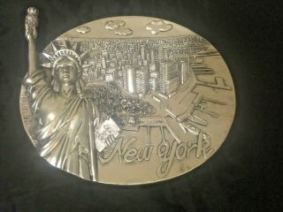 York City / Statue Of Liberty Metal Wall Plaque