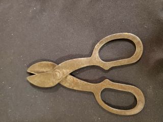 Vintage Tempered Steel Leather Cutting Scissors Shears
