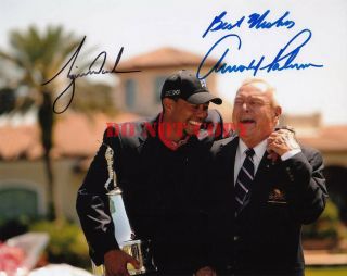 Tiger Woods & Arnold Palmer Signed 8x10 Autographed Photo Reprint