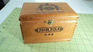 Vintage Wooden Cigar Box A Fuente Flor Fina
