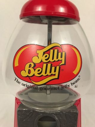 Vintage Jelly Belly Coin Operated Jelly Bean Candy Dispenser,  Metal & Glass 3