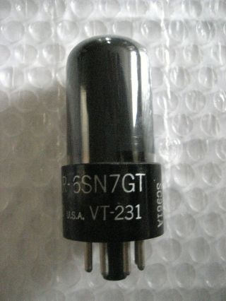 1 X Nos Ken Rad Vt - 231 6sn7 Twin Triode Smoked Glass Early 1940s