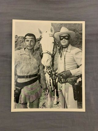 Clayton Moore - The Lone Ranger/tonto - Vintage B/w - 8 X 10 Photo - Horse