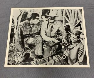 Lone Ranger - Clayton Moore And Tonto - Jay Silverheels - Vintage B/w - 8 X 10 Photo