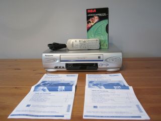 Panasonic Pv - V4524s - K Vcr Vhs Player Recorder 4 Heads Remote Av Cable Manuals