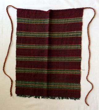 Vintage Bulgarian Apron,  Wool,  Hand Made - 2