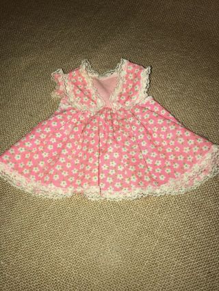 Vintage 1960’s Baby Doll Pink Floral Dress