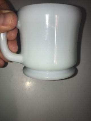 Vintage Hazel Atlas Milk Glass Shaving Cup Mug (c12)