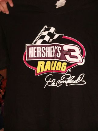 Mens Vintage Dale Earnhardt Sr Hershey’s Racing Black T - Shirt Size Xl
