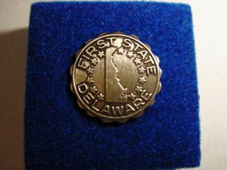 Vintage Delaware " First State " Lapel Pin