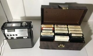 Soundesign 4107 - (a) Portable 8 Track,  Am/fm Radio Combination Radio,  15 Tapes