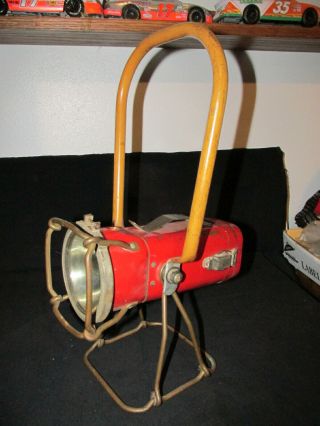 Vintage Justrite Lantern Electric 6 - Volt Mining Railroad Military U.  S.