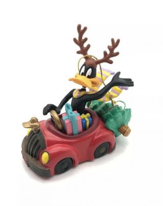 Matrix Looney Tunes Daffy Duck Reindeer Antlers Christmas Ornament Vintage