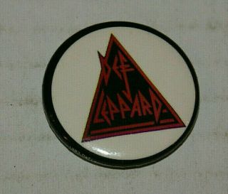 Def Leppard Vintage 1980s Nwobhm Heavy Metal Pin Badge Near
