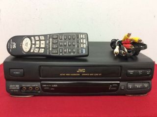 Jvc Hr - J633u Vcr Video Cassette Recorder Vhs Player W/ Remote 4 Head Hifi