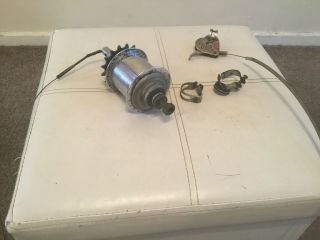 Vintage 1959 Sturmey Archer 3 Speed Hub With 3 Speed Trigger And Cable 40h