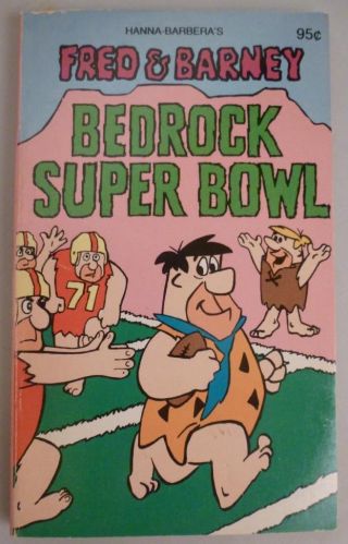 Vtg 1980 Fred & Barney Flintstones Bedrock Bowl Book Hanna Barbera 