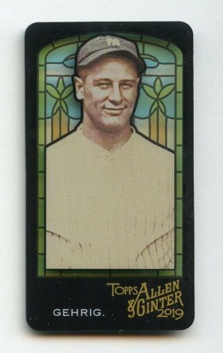 2019 Topps Allen & Ginter Stained Glass Mini Lou Gehrig York Yankees Hof