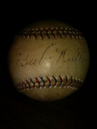 Babe Ruth Signed Baseball Reach American League Ernest Barnard 1928 - 1932 Read