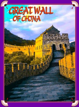 Great Wall Of China Chinese Asia Asian Travel Advertisement Art Poster
