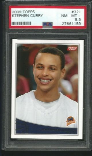 2009 Topps Basketball Steph Curry Rookie Psa 8.  5