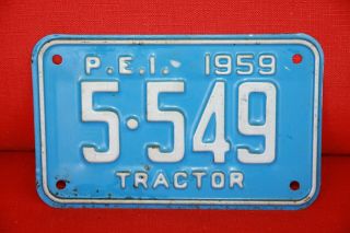 1959 P.  E.  I. ,  Canada License Plate Tractor Prince Edward Island