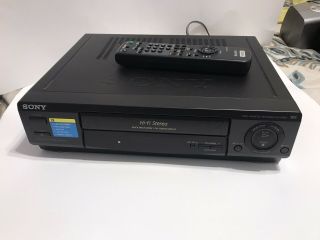 Sony Slv - 678hf Vcr Video Cassette Recorder/4 Head/ Hi - Fi Stereo/remote