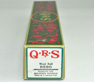 Qrs Player Piano Roll Rudolph The Red Nosed Reindeer 8580 Vintage Christmas