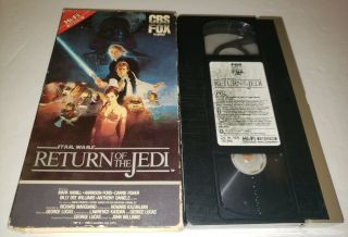 Star Wars Return Of The Jedi 1986 Release Vhs Video Tape Vintage Cbs Fox Lucas